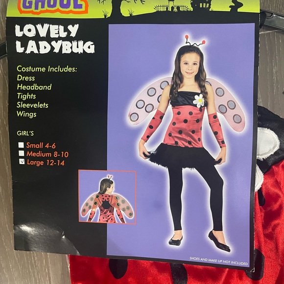 Totally Ghoul Lovely Ladybug child costume. Large 12-14 nwt - Picture 3 of 5